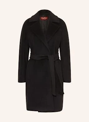 Max Mara Studio Płaszcz Wełniany Scire schwarz