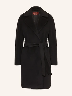Max Mara Studio Płaszcz Wełniany Scire schwarz