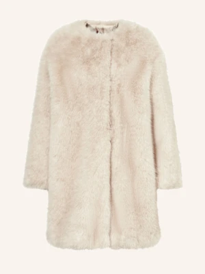 Max Mara Studio Płaszcz Ze Sztucznego Futra Eros beige