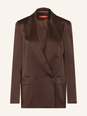 Max Mara Studio Satynowa Marynarka Arca braun