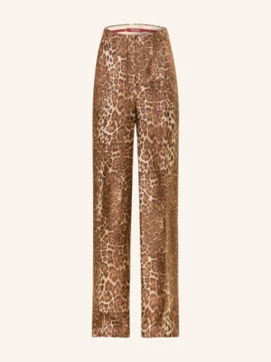 Max Mara Studio Spodnie Marlene Romana Z Jedwabiu braun