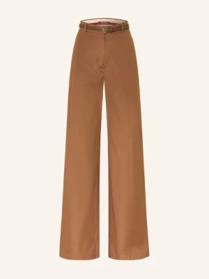 Max Mara Studio Spodnie Z Marlowej Tkaniny Farea braun