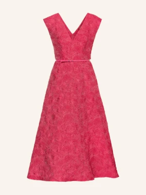Max Mara Studio Sukienka Koktajlowa Valdese Z Żakardu pink