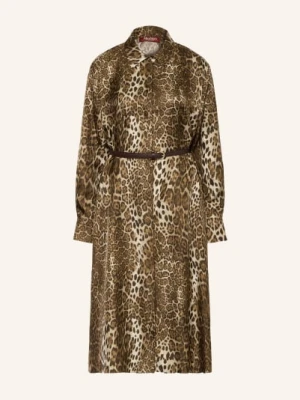 Max Mara Studio Sukienka Koszulowa Vigile Z Jedwabiu braun