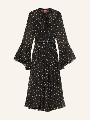 Max Mara Studio Sukienka Z Jedwabiu Klenia schwarz