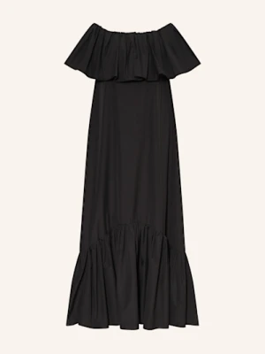 Max Mara Studio Sukienka Z Odkrytymi Ramionami Petali Z Wolantami schwarz