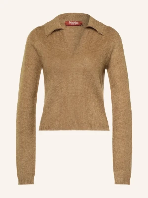 Max Mara Studio Sweter Febe Z Moherem braun BRĄZOWY