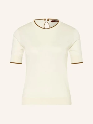 Max Mara Studio Sweter Z Dzianiny Agenda Z Jedwabiem weiss