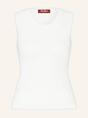 Max Mara Studio Top Z Dzianiny Pedone weiss