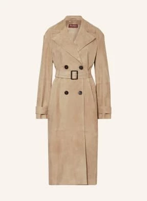 Max Mara Studio Trencz Farnese Ze Skóry beige