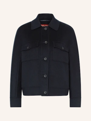 Max Mara Studio Żakiet Pudełkowy Fiero blau