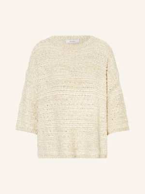 Max Mara Sweter Arda Z Błyszczącą Przędzą I Rękawem 3/4 beige