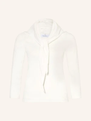 Max Mara Sweter Fenice Z Rękawami 3 / 4 I Odpinanym Trójkątnym Szalem weiss BIAŁY