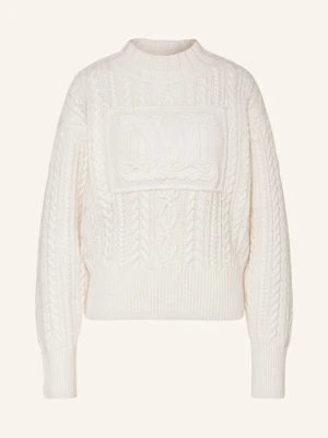 Max Mara Sweter Miranda Z Dodatkiem Kaszmiru weiss