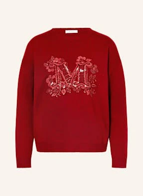 Max Mara Sweter Quota Z Cekinami rot