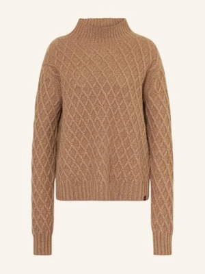 Max Mara Sweter Z Wielbłądziej Sierści Moli braun