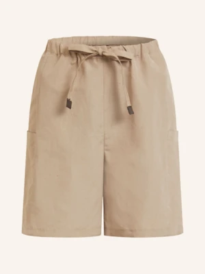 Max Mara Szorty Quebec Z Lnu I Jedwabiu beige