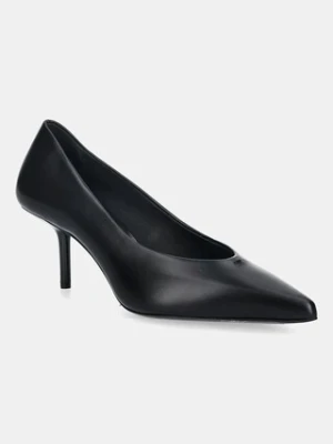 Max Mara szpilki skórzane LIGHTPUMP kolor czarny 2524526171600