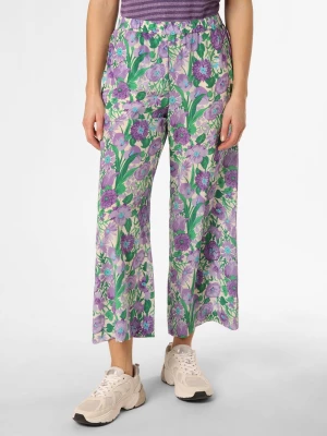 Max Mara Weekend Jedwabne spodnie Kobiety zielony|lila|wielokolorowy wzorzysty,