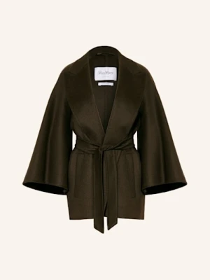 Max Mara Żakiet Pudełkowy Z Wielbłądziej Sierści Verna Z Rękawami 3/4 gruen
