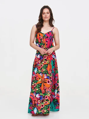 Maxi sukienka z tropikalnym printem Top Secret
