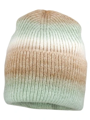 MaxiMo Czapka beanie w kolorze jasnobrązowo-zielonym rozmiar: 53 cm