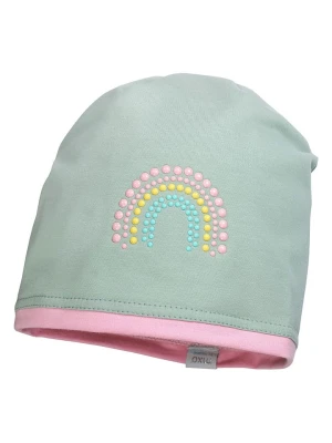 MaxiMo Czapka beanie w kolorze zielono-jasnoróżowym rozmiar: 49 cm