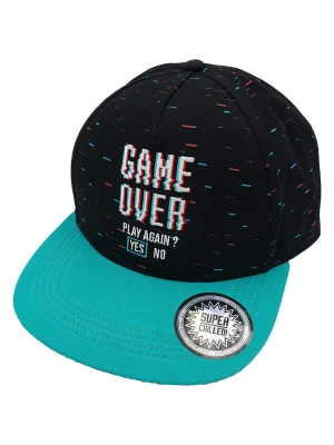 MaxiMo Czapka "Game Over" w kolorze czarno-turkusowym rozmiar: 51 cm