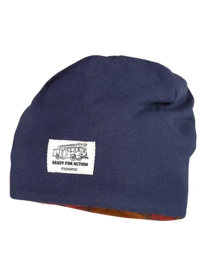 MaxiMo Dwustronna czapka beanie "fire engine" w kolorze pomarańczowo-granatowym rozmiar: 51 cm