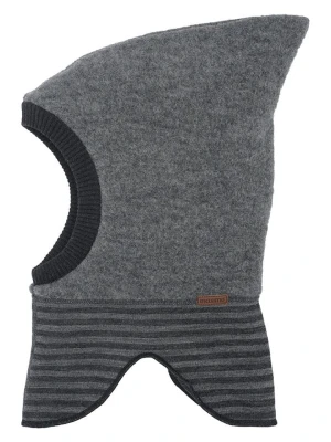 MaxiMo Wełniana kominiarka w kolorze szaro-czarnym rozmiar: 49 cm