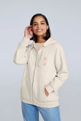 Maya damska bluza z kapturem z nadrukiem - Beige Animal