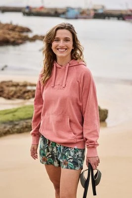 Maya damska bluza z kapturem z nadrukiem - Orange Animal