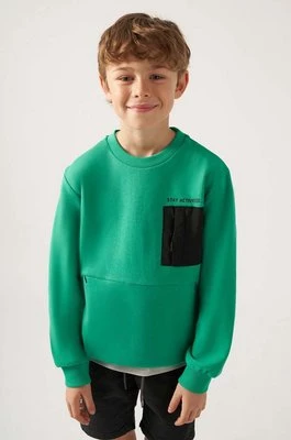 Mayoral bluza dziecięca kolor zielony z nadrukiem