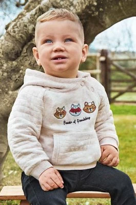 Mayoral bluza niemowlęca kolor beżowy z kapturem