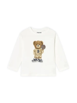 Mayoral Bluzka 2058 Biały Regular Fit