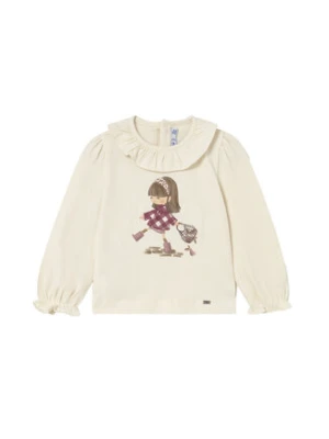 Mayoral Bluzka 2076 Écru Regular Fit