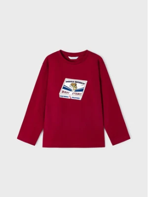 Mayoral Bluzka 4.025 Czerwony Regular Fit