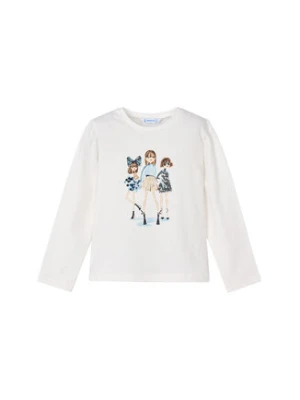 Mayoral Bluzka 4011 Biały Regular Fit