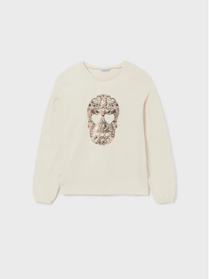 Mayoral Bluzka 7026 Beżowy Regular Fit