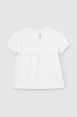 Mayoral bluzka niemowlęca kolor biały gładka