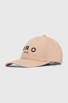IRO czapka z daszkiem bawełniana kolor beżowy
