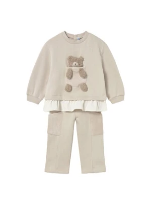 Mayoral Dres 2843 Beżowy Regular Fit