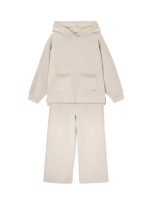 Mayoral Dres 4580 Beżowy Relaxed Fit