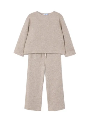 Mayoral Dres 4584 Beżowy Relaxed Fit