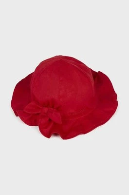 Mayoral kapelusz bawełniany dziecięcy kolor czerwony bawełniany