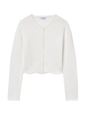 Mayoral Kardigan 6354 Biały Regular Fit