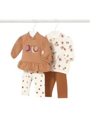 Mayoral Komplet 2 par spodni dresowych i 2 bluz 2710 Beżowy Regular Fit