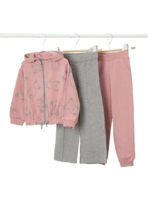 Mayoral Komplet 2 par spodni dresowych i bluza 4895 Różowy Regular Fit