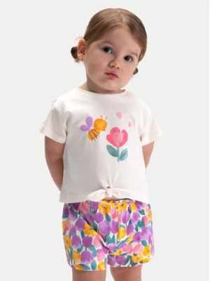 Mayoral Komplet 2 t-shirtów i spodenek 1206 Fioletowy Regular Fit