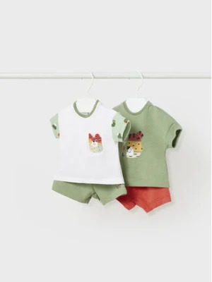 Mayoral Komplet 2 t-shirtów i spodenek 1629 Kolorowy Regular Fit